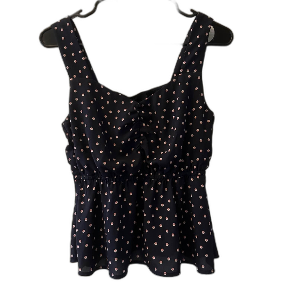 polka dot peplum shirt